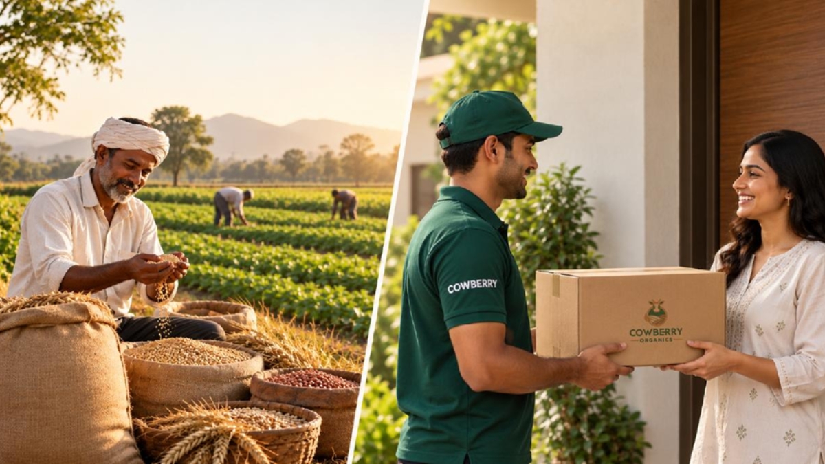One connected chain — from 1,50,000+ certified farmers to a customer's front door.